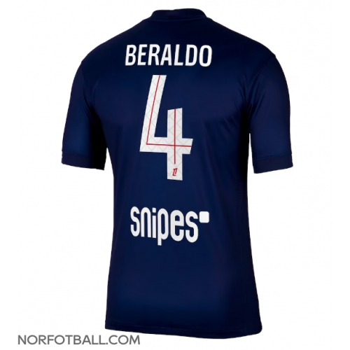 Billige Fotballdrakt Paris Saint-Germain Lucas Beraldo #4 Replika Hjemmedrakt 2025-26 Kortermet Billige Fotballdrakt Paris Saint-Germain Lucas Beraldo #4 Replika Hjemmedrakt 2025-26 Kortermet